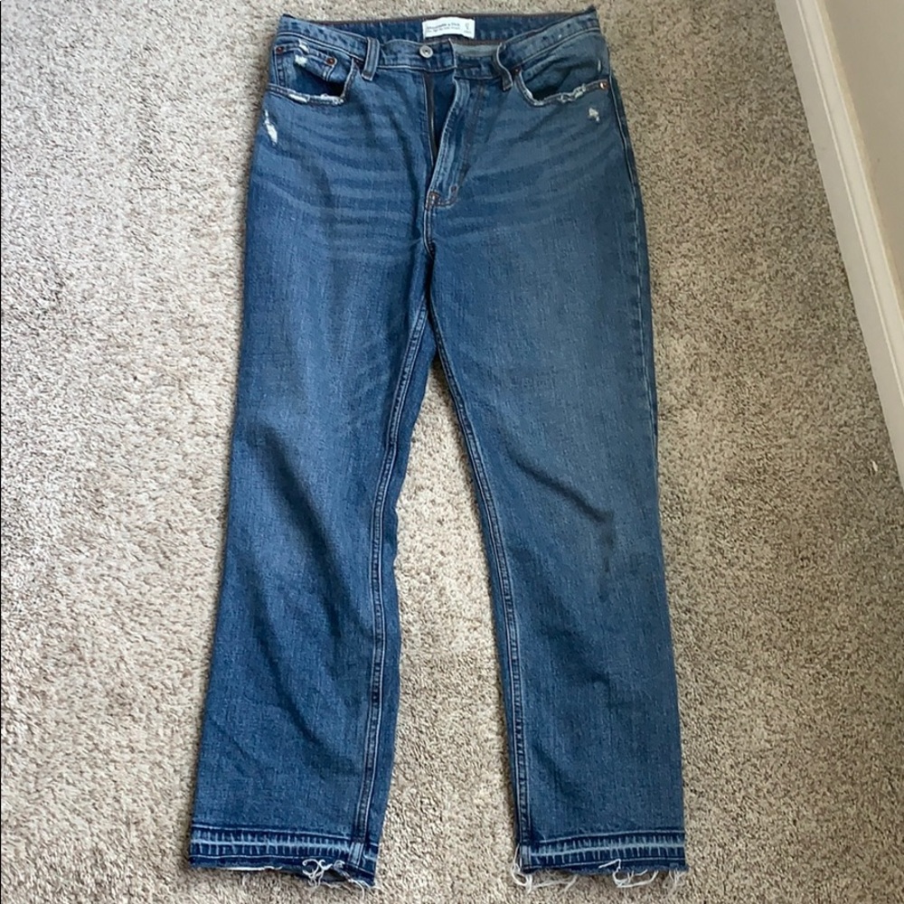 Abercrombie ultra high rise ankle straight